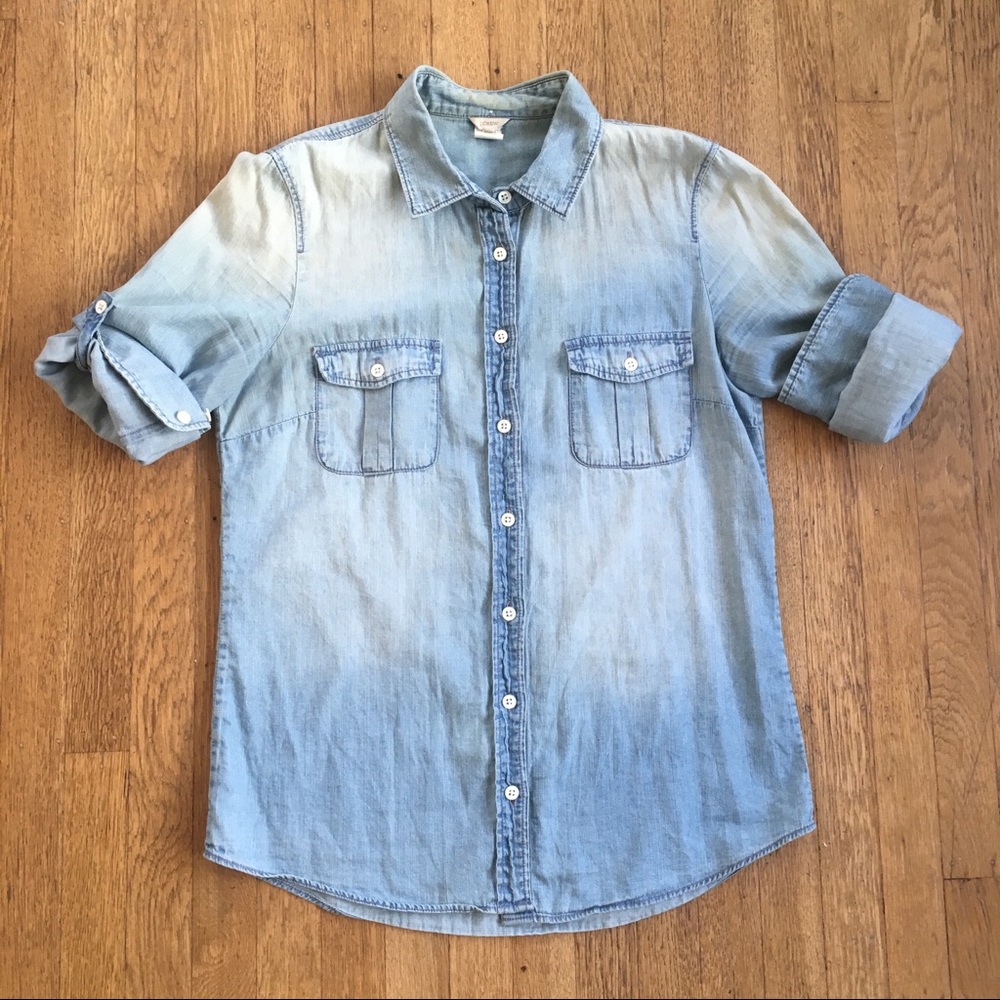 J. Crew classic chambray button-up shirt
